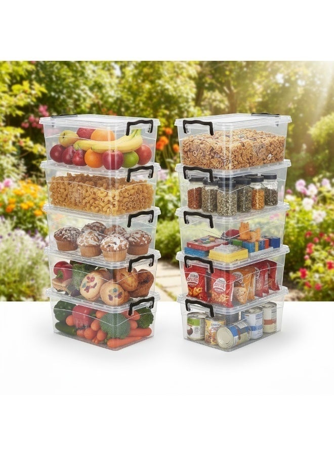 فافيلا طقم علب بلاستيك متعدد الاستخدامات-10 قطعة جودة عالية - سعة1.2 لتر - Image 1